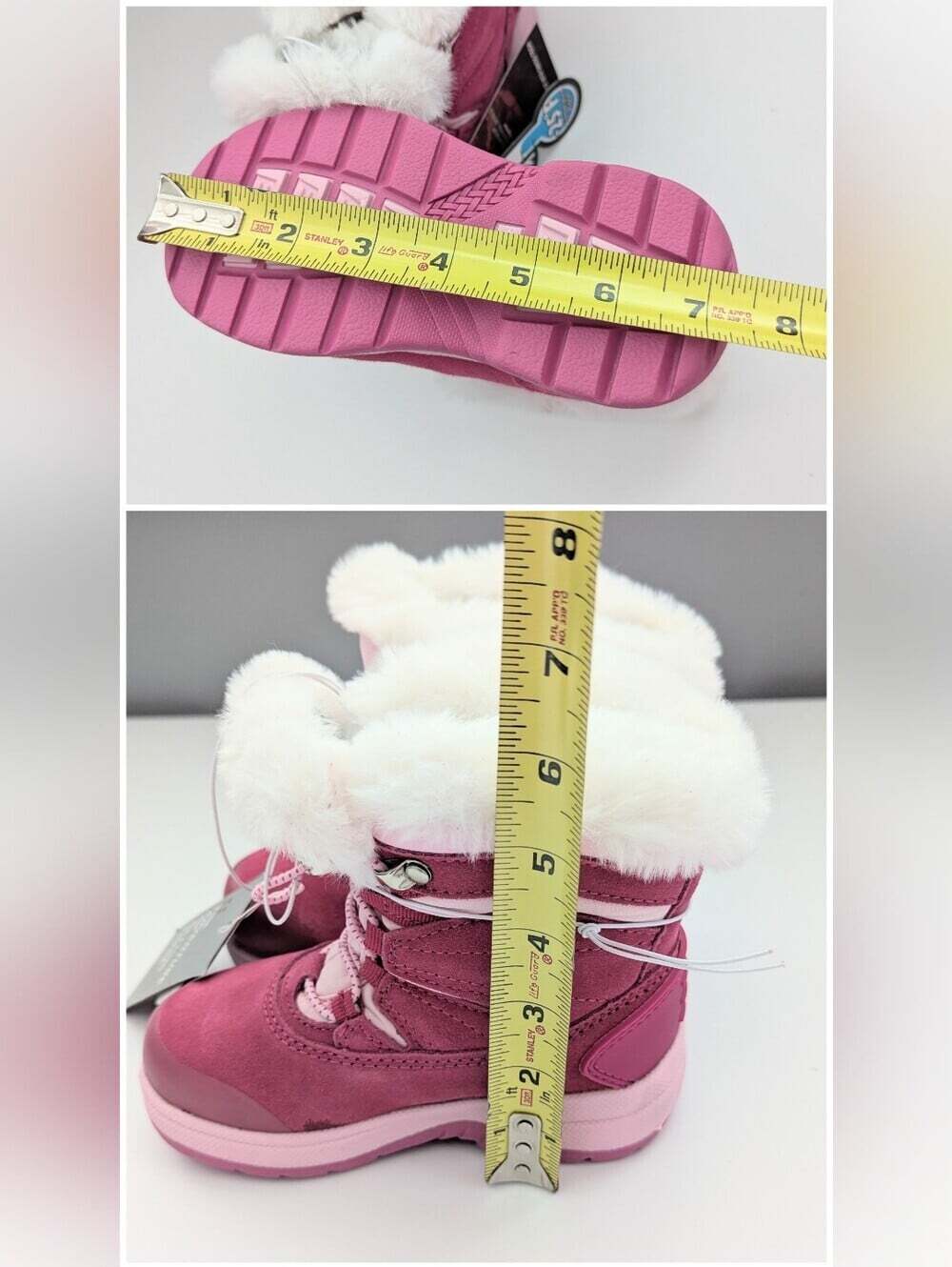NWT Swiss Tech Girls' (Size9) Suede Waterproof Winter Snow Boots w/Faux Fur Cuff - Picture 15 of 16